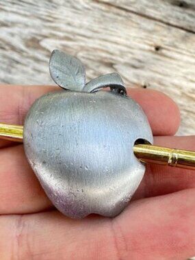 Vintage Jewelry Ultra Craft Apple and Pencil Teacher Gift Brooch Pin